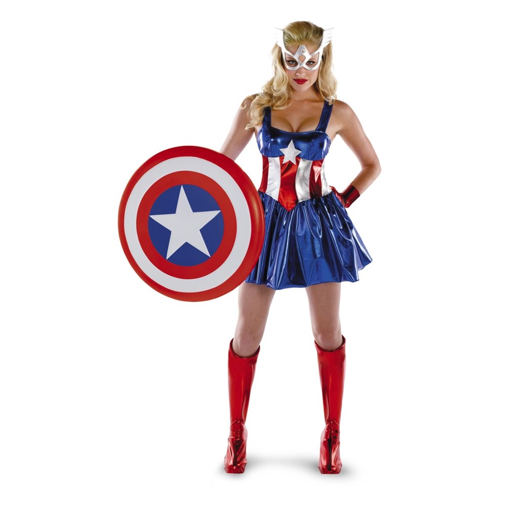Picture of Marvel Captain America Deluxe Adult Womens Costume