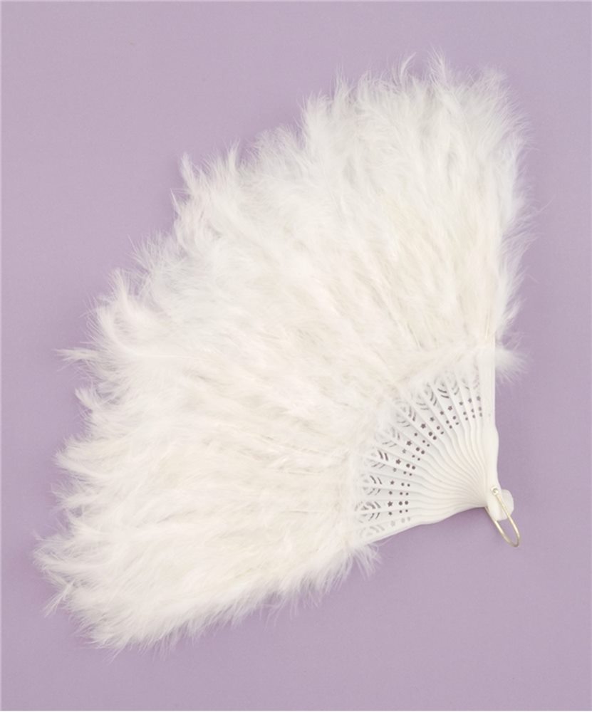 Picture of White Feather Fan