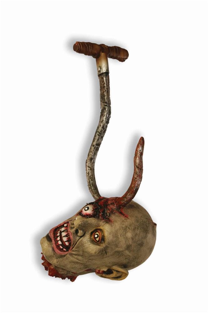 Picture of Ghoul Head On a Hook Prop