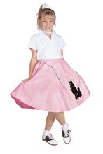 Picture of Pink Poodle Skirt Child Costume