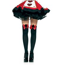 Picture of Black Thigh Highs with Red Bow