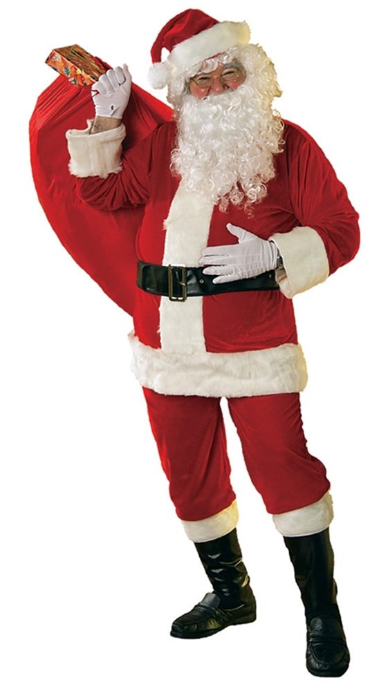 Picture of Velour Santa Claus Suit Adult Mens Costume