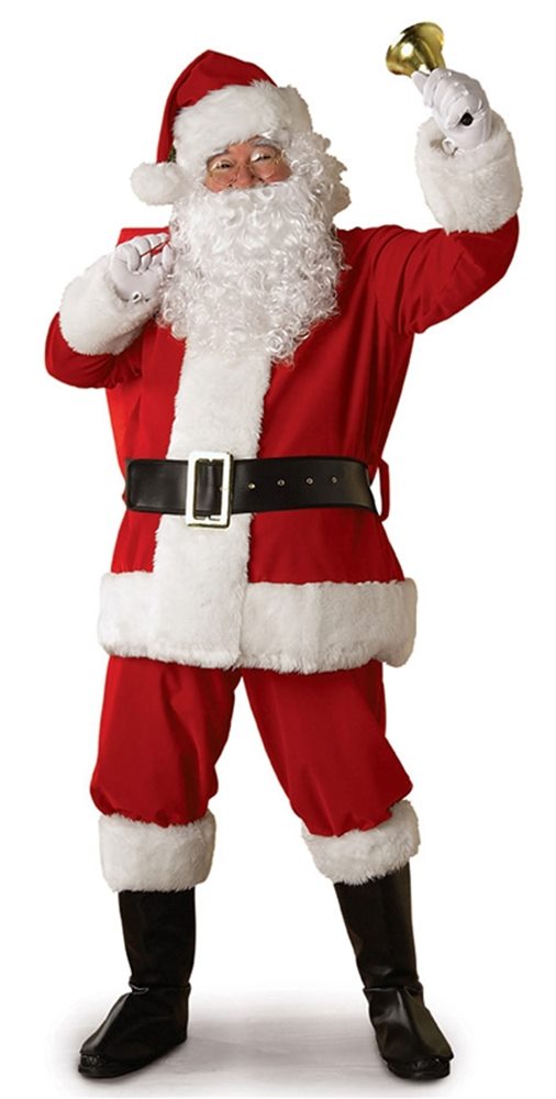 Picture of Plush Santa Claus Suit Adult Costume