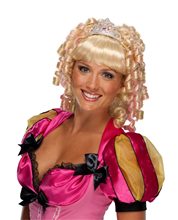 Picture of Blonde Princess Adult Wig with Crown