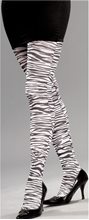 Picture of 80s White Zebra Print Pantyhose