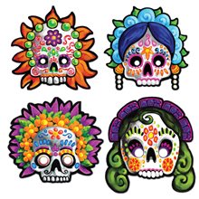Picture of Day Of Dead Masks 4ct