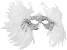 Picture of Snowflake Feather Masquerade Mask