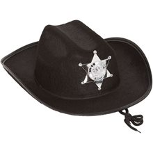 Picture of Black Sheriff Cowboy Child Hat