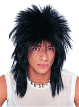 Picture of Black Unisex Rocker Adult Wig