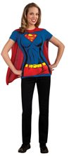 Picture of Supergirl T-Shirt With Cape Adult Costume
