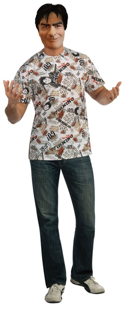 Picture of Charlie Sheen T-Shirt Adult Mens Costume