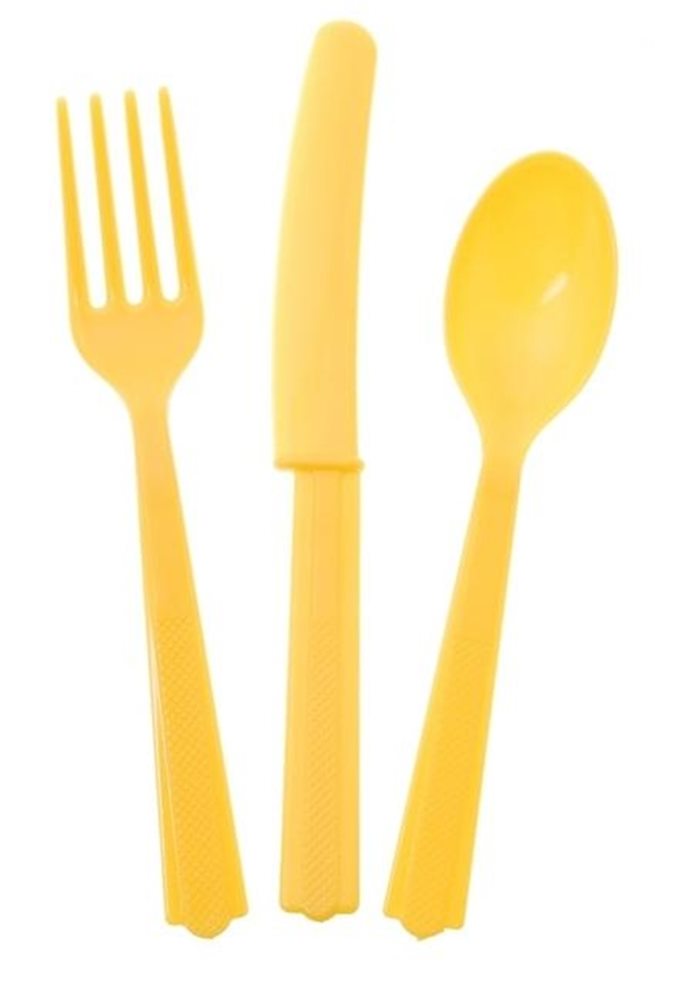 Picture of 24pk Sunflower Yellow Cutlery