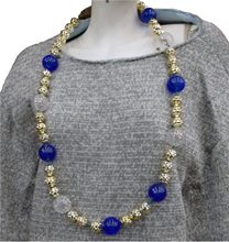 Picture of Blue and White Lighted Bead Necklace