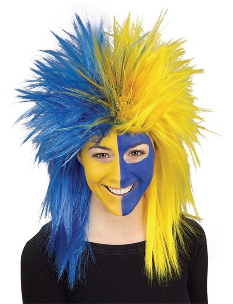 Picture of Sports Fanatic Blue & Yellow Wig