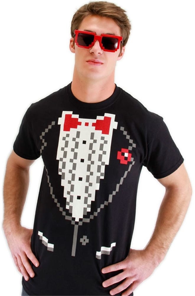Picture of Pixel-8 Tuxedo Shirt Adult Mens Costume