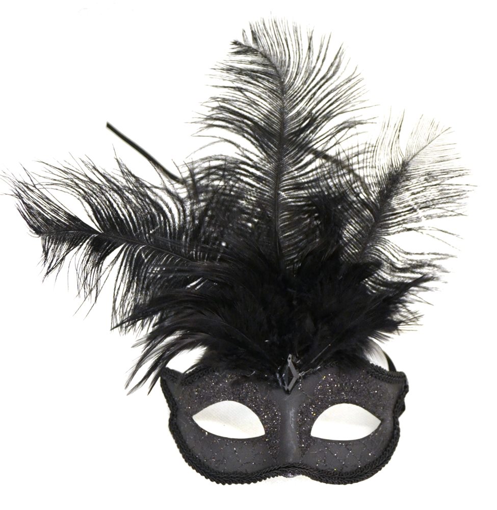 Picture of Venetian Feather Black Mask