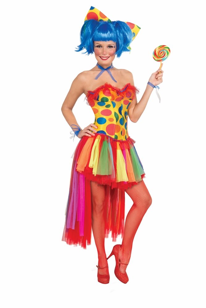 Picture of Pippi Polka Dot Clown Adult Womens Corset