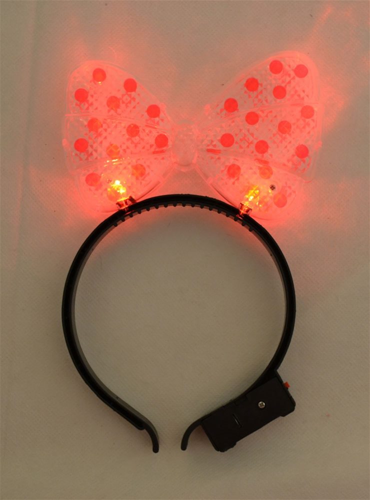 Picture of Red Hair Bow Light-Up Bopper