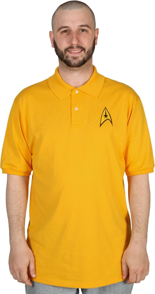 Picture of Star Trek Commander Adult Mens Yellow Polo