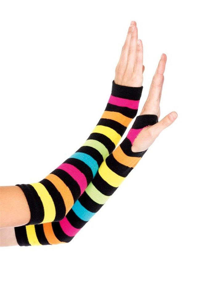 Picture of Neon Rainbow Gauntlet Gloves