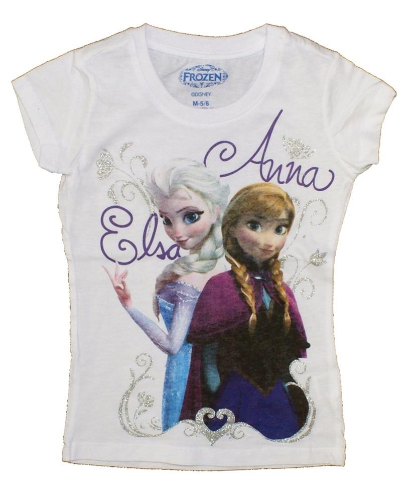 Picture of Disney Frozen Elsa & Anna White Toddler T-Shirt