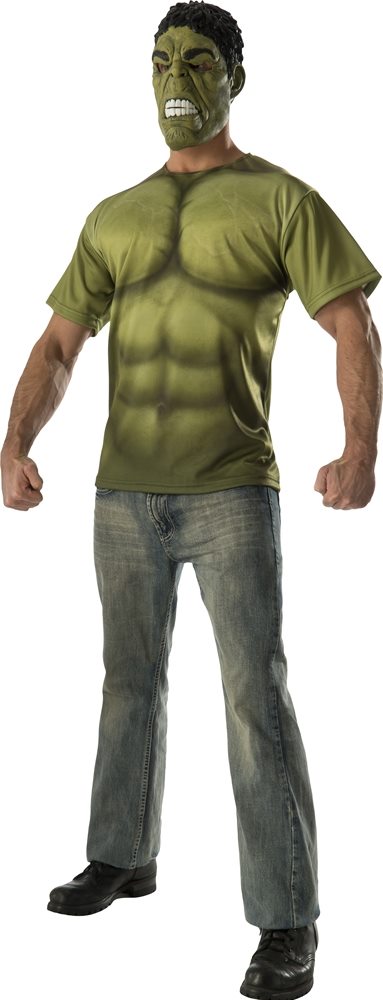 Picture of Avengers 2: Age of Ultron Hulk Adult Mens T-Shirt & Mask