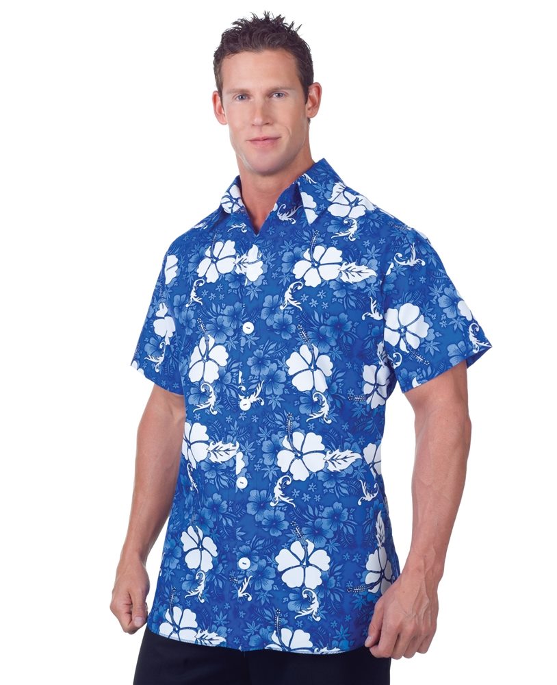 Picture of Blue Hawaiian Aloha Adult Mens Shirt