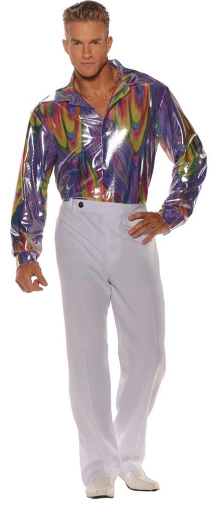 Picture of Groovy Metallic Disco Adult Mens Shirt