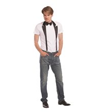 Picture of Tux Suspenders with Collar & Bow Tie