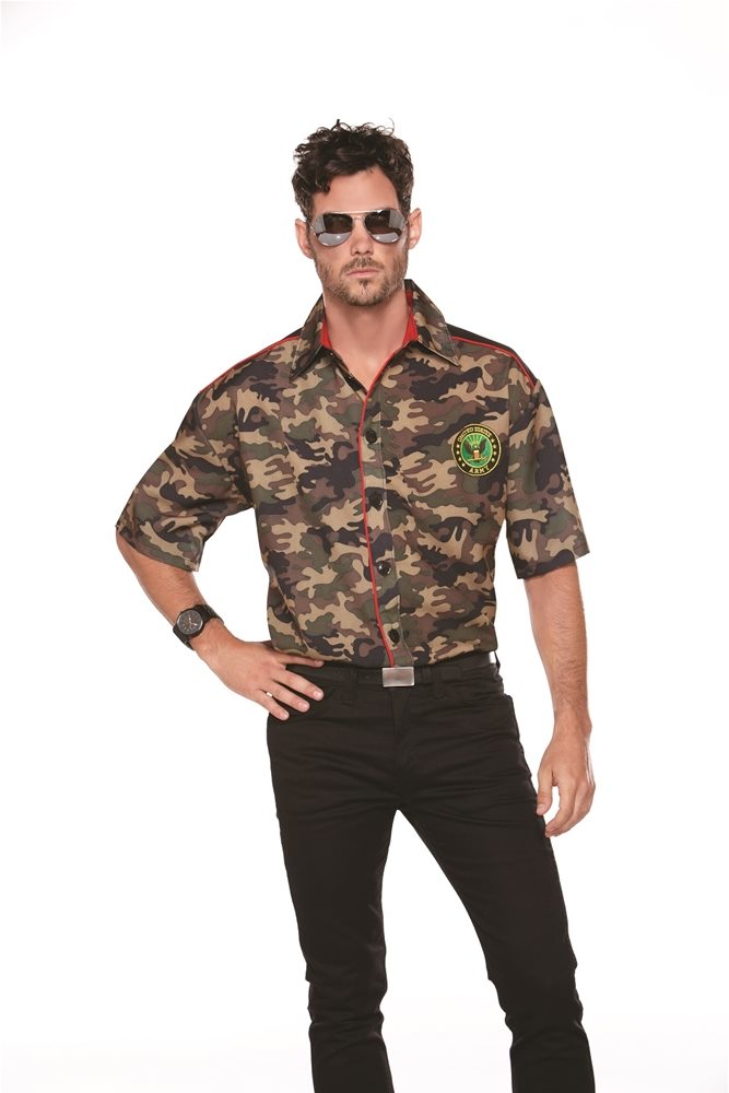 Picture of Army Camo Adult Mens Shirt