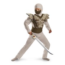 Picture of Desert Camo Classic Muscle Ninja Child Costume 2