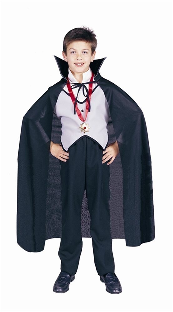 Picture of Black Dracula Cape Child 2