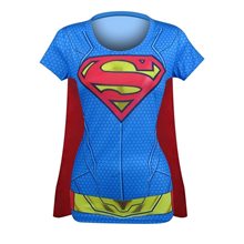 Picture of Supergirl Suit Up Juniors T-Shirt with Cape