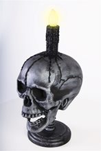 Picture of Light-Up Skull Head Candle Prop