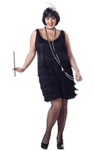 Picture of Black Fashion Flapper Adult Womens Plus Size Costume