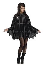 Picture of Black & Silver Spiderweb Poncho