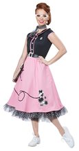 Picture of 50s Pink Poodle Sweetie Adult Womens Costume