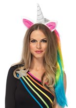 Picture of Magical Unicorn Headband with Rainbow Mane