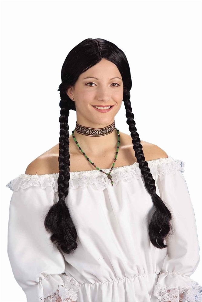 Picture of Renaissance Peasant Wig with Long Pigtails