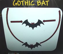 Picture of Gothic Bat Peel and Stick Necklace and Bracelet