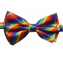 Picture of Striped Rainbow Bow Tie