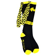 Picture of Batman Yellow & Black Shiny Cape Socks