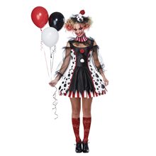 Picture of Twisted She Clown Adult Womens Costume