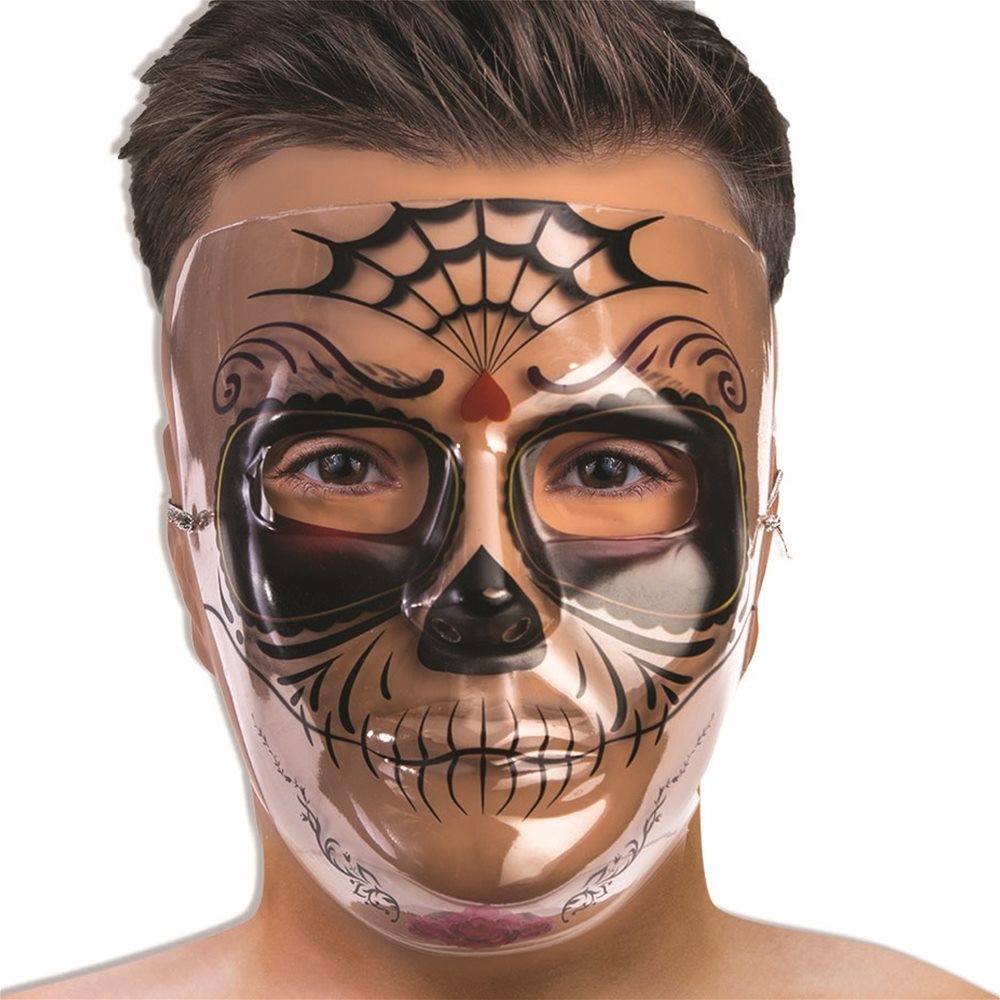 Picture of Day of the Dead Señor Transparent Mask