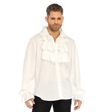 Picture of White Ruffled Front Adult Mens Shirt