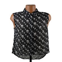 Picture of Skull Print Adult Womens Blouse (More Colors)