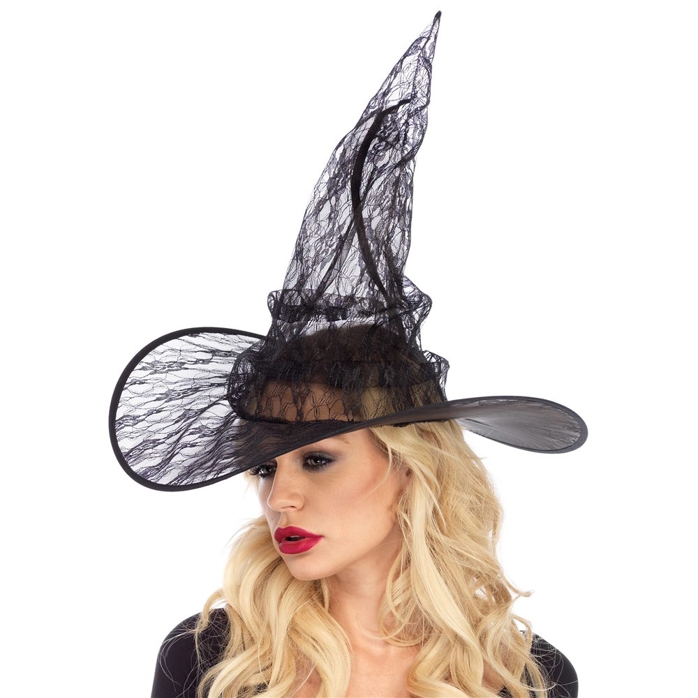 Picture of Black Lace Witch Hat