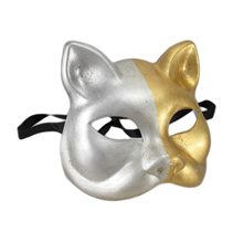 Picture of Gold & Silver Venetian Cat Mask (More Colors)