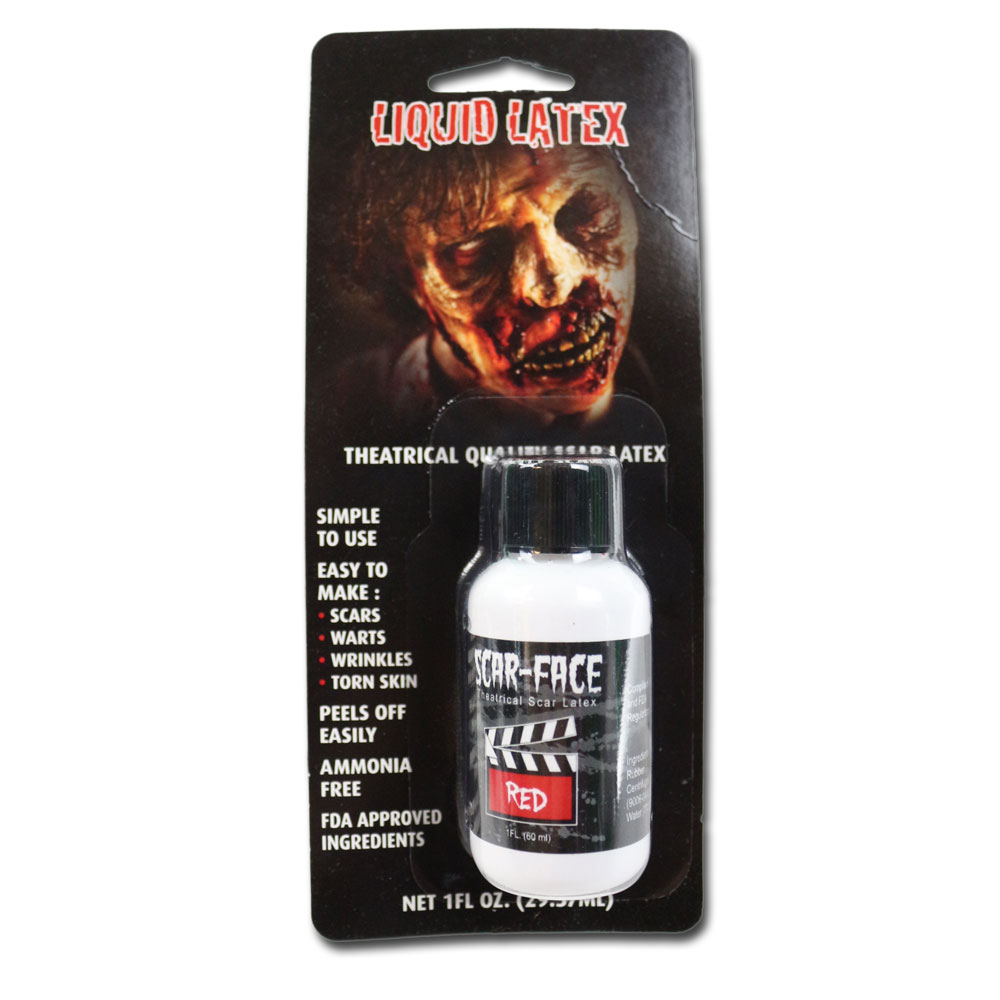 Halloweeen Club Costume Superstore. Scar Face Liquid Latex 1 oz (More