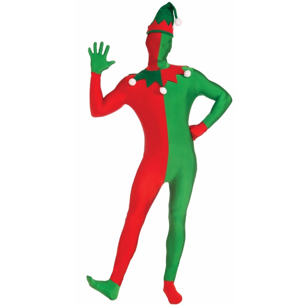 Picture of Christmas Elf Adult Mens Skin Suit